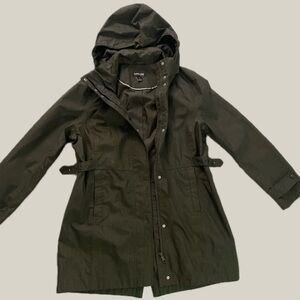 Kirkland Signature Ladies' Trench Rain Coat Olive Green
